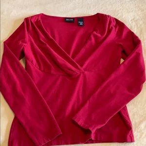 Red long sleeve blouse